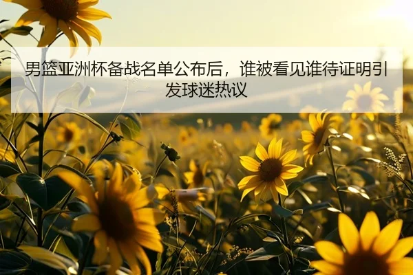 男篮亚洲杯备战名单公布后，谁被看见谁待证明引发球迷热议